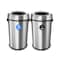 Alpine Industries Trash Can, Stainless Steel Brushed, Stainless Steel/Plastic ALP470-65L-R-T - alternate 1